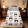 thumbnail image 1 of Manfei Cute Flowers Zipper Full Size Comforter Sets with Fitted Sheet and 2 Pillowcases,Cartoon Bowtie Zipper Bedding Set,Reversible,4 Pieces, 1 of 7