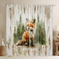 thumbnail image 1 of Manfei Cute Fox Curtains Pack of 2 (42x84 Each) for Children, Cartoon Woodland Animal Curtains Blackout, Green Pine Tree Living Room Curtains, Luxury Room Decor, 1 of 6