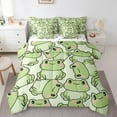 thumbnail image 1 of Manfei Cute Frog 7-Piece Twin Bedding Sets,Rustic Wild Animal Bedding Comforter Set,Cartoon Frog Sheet Sets For Kids,Luxury Bedroom Decor Reversible, 1 of 8