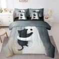 thumbnail image 1 of Manfei Cute Ghost Bedding Comforter Set 7-Piece,Kawaii Cat Queen Bedding Sets,White Black Queen Sheet Sets,Ultra Soft Room Decoration Reversible, 1 of 7