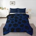 thumbnail image 1 of Manfei Cute Ghost Pumpkin Bedding Queen Comforter Set,Happy Halloween Down Comforter,Black Blue Bedding Sets Queen with Comforter,Super Cozy Bedroom Decorative Reversible,3 Pieces, 1 of 8