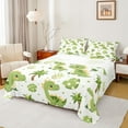 thumbnail image 1 of Manfei Cute Green Dinosaur Twin Sheet Sets, Cartoon Coconut Tree Twin Fitted Sheet, Kawaii Easter Egg Flat Sheet, Breathable Home Decor, 3pcs, 1 of 7