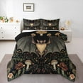 thumbnail image 1 of Manfei Cute Halloween Bats Queen Comforter Set,Rustic Mushroom Flower Bedding Sets,Natural Baotanical Bedding Comforter Set For Teens,Breathable Home Decor Reversible,3-Piece, 1 of 8
