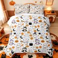 thumbnail image 1 of Manfei Cute Halloween Ghost Quilt King,Spooky Themed King Coverlet Set,3pcs,1 Bedspread and 2 Pillowcases, 1 of 7
