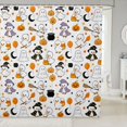 thumbnail image 1 of Manfei Cute Halloween Ghost Shower Curtain 72Wx78L,Spooky Themed Bath Curtain, 1 of 5