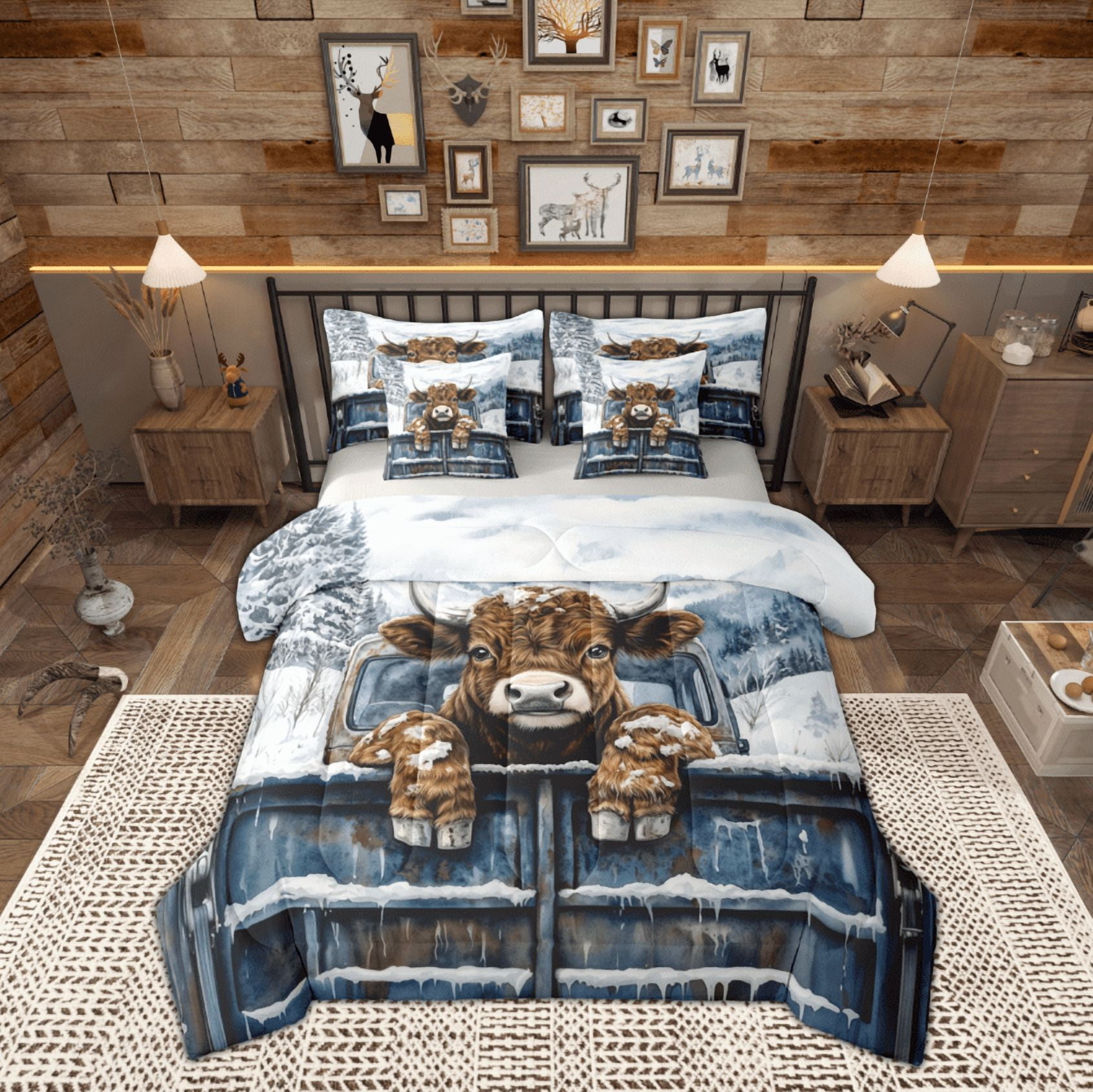Baby Cows 3-Piece Quilted Bedding Set NCU0TH1381
