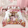 thumbnail image 1 of Manfei Cute Highland Cow Bedding Comforter Set 2pcs, Pink Flower Floral Twin Comforter Sets, Farm Animal Bedding Set, Microfiber Bedroom Decor, 1 of 8