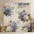 thumbnail image 1 of Manfei Cute Hydrangea Blossom Blackout Curtains Set of 2 (38x54 Each), Chic Floral Living Room Curtains, Dusty Blue Blush Cream, 1 of 5