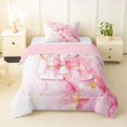 thumbnail image 1 of Manfei Cute Initial K Twin Comforter Sets,Princess Bow Bedding Set,Golden Pink,Pink Reversible,2pcs,1 Comforter and 1 Pillowcase, 1 of 7