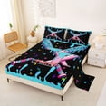 thumbnail image 1 of Manfei Cute Initial Letter L Bed Sheets,Baseball Game Sport King Sheets For Ball Lover 4pcs, 1 of 5