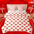 thumbnail image 1 of Manfei Cute Love Heart Bedding Comforter Set 7pcs, Fairy Tale Cartoon Queen Bedding Sets, Teens Kids Boys Girls Reversible Queen Sheet Sets, Super Cozy Room Decor, 1 of 7