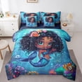 thumbnail image 1 of Manfei Cute Mermaid Princess 7-Piece Twin Bedding Sets,Colorful Ocean Coral Bedding Comforter Set,Magic Sea Animal Sheet Sets For Girl Kids,Ultra Soft Home Decor Reversible, 1 of 8