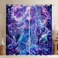 thumbnail image 1 of Manfei Cute Mermaid Princess Curtains Pack of 2 (42x84 Each),Watercolor Magic Animal Curtains Blackout,Purple Blue Bedroom Curtains For Girls Kids,Ultra Soft Home Decor, 1 of 6