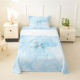 thumbnail image 1 of Manfei Cute Monogram T Twin Sheets,Pretty Bow Bedding,Blue,3 Pieces, 1 of 6
