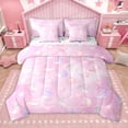 thumbnail image 1 of Manfei Cute Moon Stars 7-Piece Bedding Comforter Set for Preppy Children Kids,Gradient Pink King Bedding Sets,Dreamy Princess Ultra Soft Bed Sheets,Ultra Soft Home Decor,Reversible, 1 of 8
