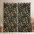 thumbnail image 1 of Manfei Cute Mushroom Curtains Pack of 2 (42x84 Each) for Kids Girls, Green Leaves Curtains Blackout, Botanical Plant Theme Bedroom Curtains, Black Pink Green Room Decor, 1 of 6
