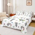 thumbnail image 1 of Manfei Cute Opossum Twin Sheet Sets 3pcs for Boys Girls, Cartoon Rodent Wildlife Twin Fitted Sheet, Green Leaves Flat Sheet, Super Cozy Room Decor, 1 of 6
