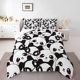 thumbnail image 1 of Manfei Cute Panda Bedding Comforter Set,Zoo Animal Twin Comforter Sets,White Black Bedding Set For Girls Boys,Microfiber Bedroom Decor,2pcs, 1 of 8