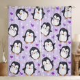 thumbnail image 1 of Manfei Cute Penguin Print Black Out Curtains, Kawaii Cartoon Love Heart Curtains Pack of 2 (42x63 Each), Teen Boy Girl Kid Bedroom Curtains, Curtains and Drapes Home Decor, 1 of 6