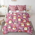 thumbnail image 1 of Manfei Cute Penguin Wildlife Bedding Comforter Set 7 Pieces, Kawaii Cartoon Snowflake Full Bedding Set, Teen Boy Girl Kid Fitted Sheet Flat Sheet, Super Cozy Room Decor, 1 of 7