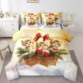 thumbnail image 1 of Manfei Cute Pet Cat 7-Piece Bedding Comforter Set,Red Xmas Ball King Bedding Sets,Bmerry Christmas Bed Sheets For Teens,Ultra Soft Home Decor Reversible, 1 of 8