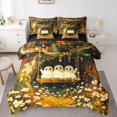 thumbnail image 1 of Manfei Cute Pets Dog 7pcs Queen Bedding,Cartoon Halloween Lantern Bedding Comforter Set Queen,Gray,Halloween Reversible, 1 of 7