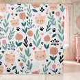 thumbnail image 1 of Manfei Cute Pig Shower Curtain 72Wx84L,Cartoon Flowers Bathroom Shower Curtain, 1 of 6