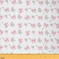 thumbnail image 1 of Manfei Cute Pink Bowknot Sewing & Crafting Fabric (3 Yards), Spring Garden Flower Home Decor Fabric by the Yard, Girls Bow DIY Fabric, 1 of 6