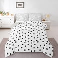thumbnail image 1 of Manfei Cute Polka Dot Full Size Comforter Sets,Geometric Circle Dot Bedding Comforter Set,White Black Bedding Sets For Girls,Ultra Soft Home Decor Reversible,3 Pieces, 1 of 8