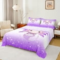 thumbnail image 1 of Manfei Cute Purple Axolotl Bed Sheets, Kawaii Glitter Stars King Sheets, Teens Boys Girls Kids Sheet Set, Breathable Home Decor, 4-Piece, 1 of 7