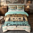 thumbnail image 1 of Manfei Cute RV Car 7-Piece Twin Bedding,Adventure Theme Bedding Comforter Set,Turquoise Brown, 1 of 6