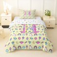 thumbnail image 1 of Manfei Cute Rainbow Cloud Pattern Twin Comforter Sets,Pretty Unicorn Bedding Set,Yellow,Polkadot Reversible,2 Pieces,1 Comforter and 1 Pillowcase, 1 of 7