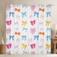 thumbnail image 1 of Manfei Cute Ribbon Curtains for Living Room, Kawaii Princess Bowknot Blackout Curtains Set of 2 (42x84), Polka Dots Curtains and Drapes (42x84), Window Curtains Room Decor, 1 of 6