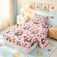thumbnail image 1 of Manfei Cute Rustic Bear Twin Sheets, Waterclor Fall Leaves Bedding, Pink, 3 Pieces, 1 Flat Sheet, 1 Fitted Sheet and 1 Pillowcase, 1 of 6
