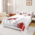 thumbnail image 1 of Manfei Cute Safari Deer Bed Sheets,Chic Christmas Tree King Sheets,Red White Sheet Set For Girls Kids,Luxury Bedroom Decor,4pcs, 1 of 7