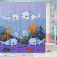 thumbnail image 1 of Manfei Cute Salamander Pattern Shower Curtain 72Wx72L,Sea Animal Axolotl Bathroom Curtain, 1 of 5