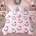 thumbnail image 1 of Manfei Cute Santa Claus 7-Piece Bedding Comforter Set,Merry Christmas King Bedding Sets,Kawaii Xmas Wreath Flowers Bed Sheets For Girls Kids,Microfiber Bedroom Decor Reversible, 1 of 8