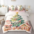 thumbnail image 1 of Manfei Cute Santa Claus 7-Piece Twin Bedding Sets,Kawaii Christmas Tree Bedding Comforter Set,Cartoon Gingerbread House Sheet Sets For Girls,Ultra Soft Home Decor Reversible, 1 of 7