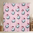 thumbnail image 1 of Manfei Cute Santa Claus Black Out Curtains,Merry Christmas Curtains Pack of 2 (42x63 Each),Kawaii Xmas Wreath Flowers Bedroom Curtains For Girls Kids,Microfiber Bedroom Decor, 1 of 6