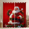 thumbnail image 1 of Manfei Cute Santa Claus Blackout Curtains Set of 2 (52x84 Each) for Boys Girls, Happy New Year Window Curtains, Red Christmas Curtains and Drapes, Luxurious Room Decor, 1 of 6