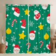 thumbnail image 1 of Manfei Cute Santa Claus Blackout Curtains Set of 2 (52x84 Each),Merry Christmas Window Curtains,Candy Cane Snwoflake Pattern Curtains and Drapes For Girls Kids,Breathable Home Decor, 1 of 6