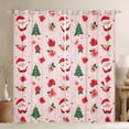 thumbnail image 1 of Manfei Cute Santa Claus Curtains Pack of 2 (42x84 Each) for Girls, Christmas Tree Gifts Curtains Blackout, Floral Snowflake Polka Dots Bedroom Curtains, Pink Room Decor, 1 of 6