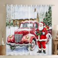 thumbnail image 1 of Manfei Cute Santa Claus Curtains Pack of 2 (42x84 Each),Merry Christmas Curtains Blackout,Red Truck Bedroom Curtains For Girls Kids,Breathable Home Decor, 1 of 6