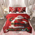 thumbnail image 1 of Manfei Cute Santa Claus Twin Bedding Sets 7pcs for Boys Girls, Happy New Year Bedding Comforter Set, Red Christmas Sheet Sets, Super Cozy Room Decor, 1 of 8