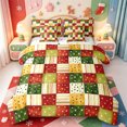 thumbnail image 1 of Manfei Cute Santa Hat 7-Piece King Bedding,Happy Christmas King Bed in a Bag,Xmas Reversible, 1 of 7