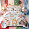 thumbnail image 1 of Manfei Cute Snowflake Twin Quilt Set,Christmas Happy Holiday Twin Coverlet Set,2-Piece,1 Bedspread and 1 Pillowcase, 1 of 7