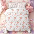 thumbnail image 1 of Manfei Cute Strawberry Bow Bed Spread Queen,Blossom Fruit Queen Coverlet Set,3 Pieces,1 Quilt and 2 Pillowcases, 1 of 7