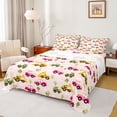 thumbnail image 1 of Manfei Cute Trees Queen Sheets,Cartoon Cars Print Queen Sheet Sets,Pink,4pcs,1 Flat Sheet, 1 Fitted Sheet and 2 Pillowcases, 1 of 6