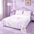 thumbnail image 1 of Manfei Cute Unicorn Animals Bed Sheets For Girls,Dreamy Princess Castle Theme King Sheets For Kids,4-Piece, 1 of 6