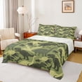 thumbnail image 1 of Manfei Cute Wildlife Dinosaur 3pcs Twin Sheet Sets for Teens Kids Children,Kawaii Animal Dino Twin Fitted Sheet,Retro Vintage Breathable Flat Sheet,Breathable Home Decor, 1 of 7